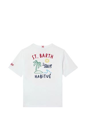T-shirt Portland Jr con ricamo Habitué su fronte e retro SAINT BARTH KIDS | PRL000100320L